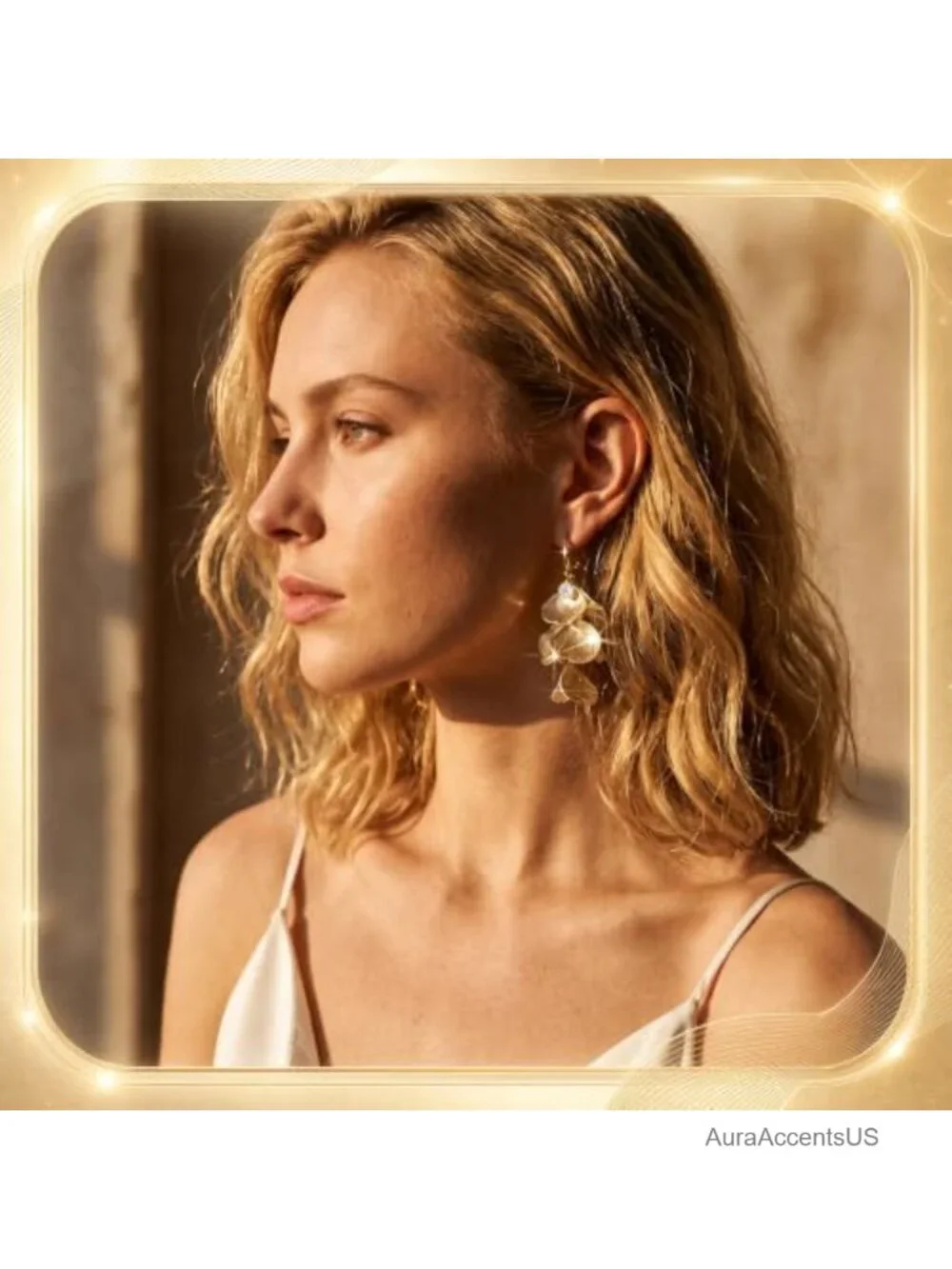 6 Pairs Gold Statement Earrings Set for Women Chunky Geometric Hoop Floral Knot